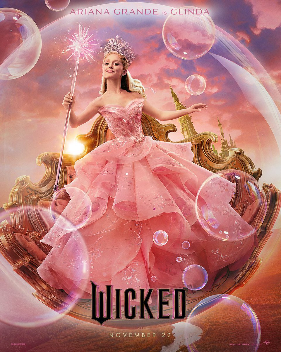 Ariana Grande as Glinda in new ‘Wicked’ poster.