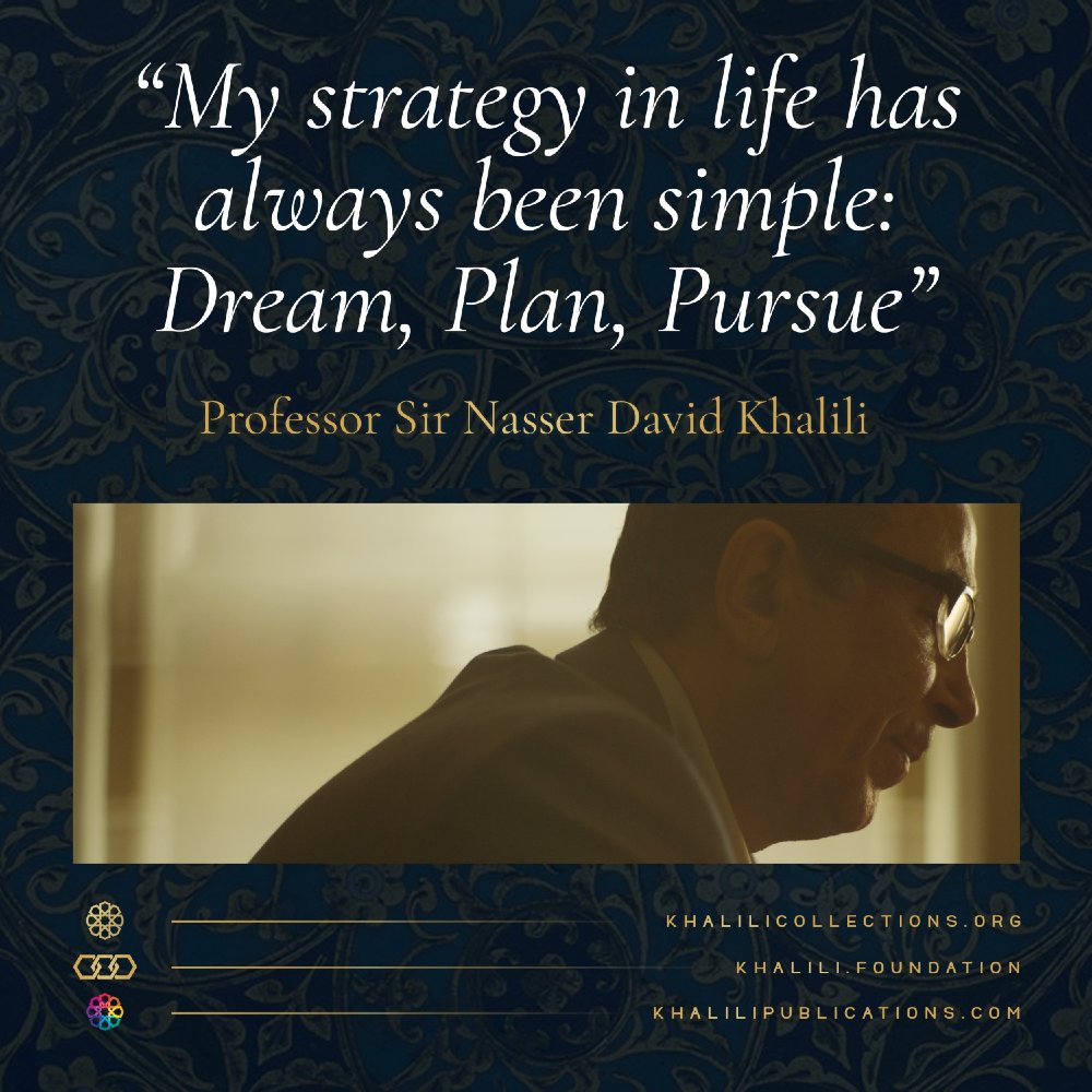 KhaliliGlobal's tweet image. A quote from our founder, Professor Sir David Khalili, delves into the profound essence of a three-step process that drives success: #Dreaming, the spark of vision and bold aspiration; #Planning, the creation of a strategic roadmap to turn that vision into action; and #Pursuing,…