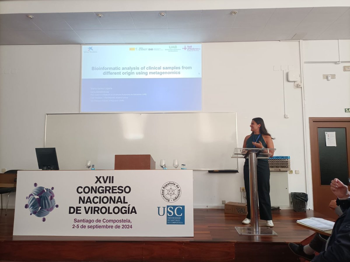 VirusLabQ's tweet image. Congrats to Sergi, Marta and Carolina for the excellent talks given today at #XVIICNV! 🦠