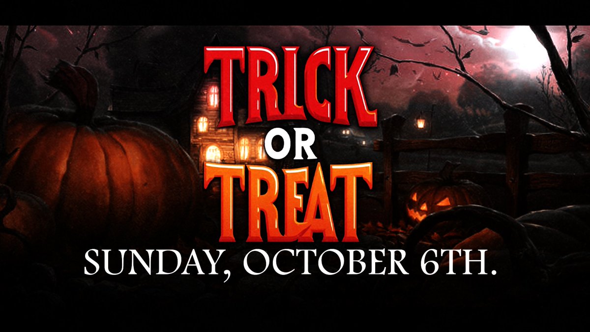 BREAKING🚨: 

Made Official, The annual #RRWTrickorTreat will come to you LIVE, Sunday October 6th! 

🎃 3PM ET!