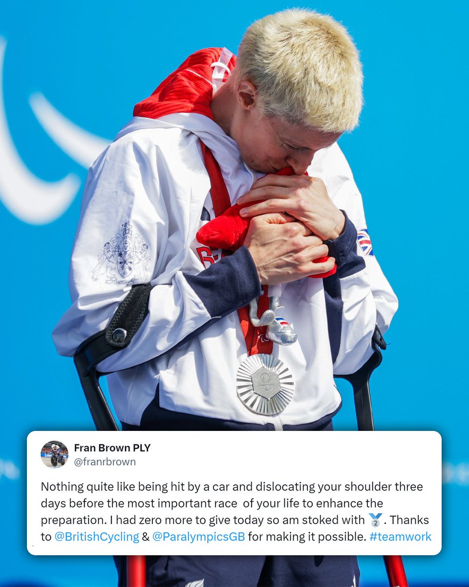 Against all odds, <a href="/franrbrown/">Fran Brown PLY</a> ❤️🥈

#Paris2024 #Paralympics #IAmLimitless