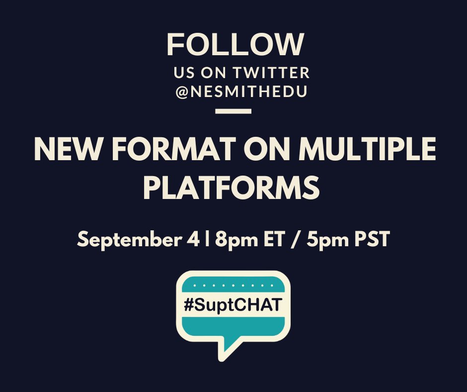 NesmithEdu's tweet image. #SuptChat is tonight with @AASAHQ #ExecutiveFunctioning Cohort Leads, Andrew Wise and @SuptCalvinWatts.
Live Streamed tonight at 5pm PST | 8pm ET