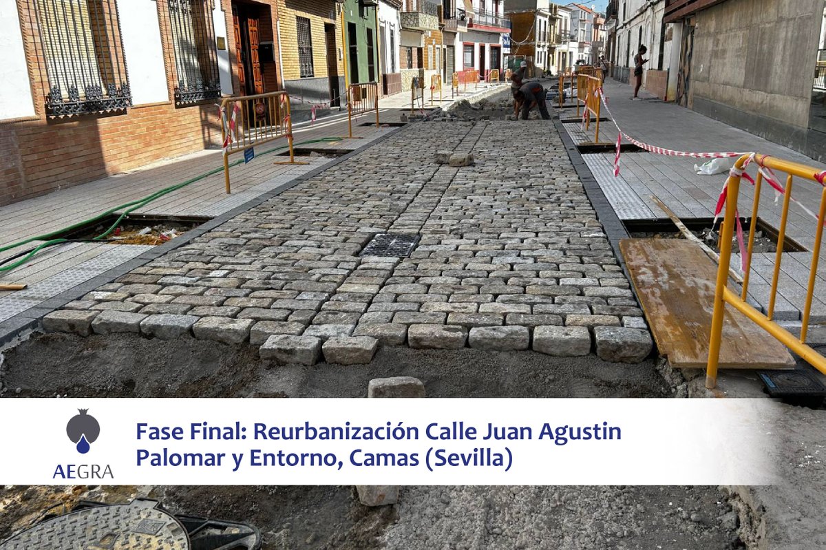 AegraSL's tweet photo. ¡Estamos en la Fase Final!🎊

Nos complace anunciar que 𝗔𝗘𝗚𝗥𝗔 se encuentra en la fase final de ejecución de la obra 𝗥𝗲𝘂𝗿𝗯𝗮𝗻𝗶𝘇𝗮𝗰𝗶𝗼́𝗻 𝗱𝗲 𝗖𝗮𝗹𝗹𝗲 𝗝𝘂𝗮𝗻 𝗔𝗴𝘂𝘀𝘁í𝗻 en Camas (Sevilla). https://t.co/8zGqXTEEGN
