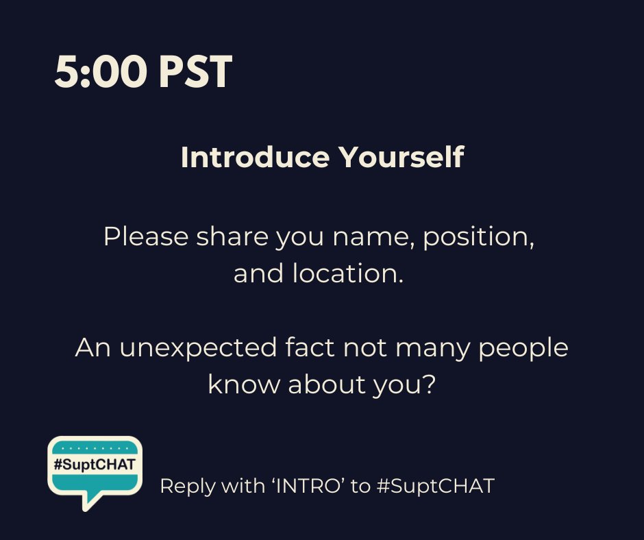 NesmithEdu's tweet image. #SuptChat
Please introduce yourselves and give us a fun fact no one knows about you.
@AASAHQ @SuptCalvinWatts #ExecutiveFunctioning