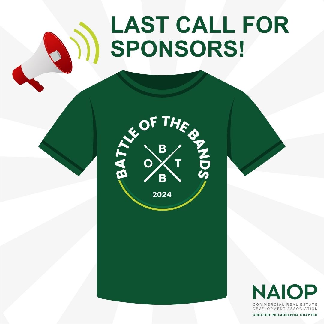 Last Call for Sponsors! Our free giveaway t-shirt is going to print 👕 Commit by next Wednesday, September 11, to have your company logo included on the 10th annual Battle of the Bands shirt.  #NAIOPPHL