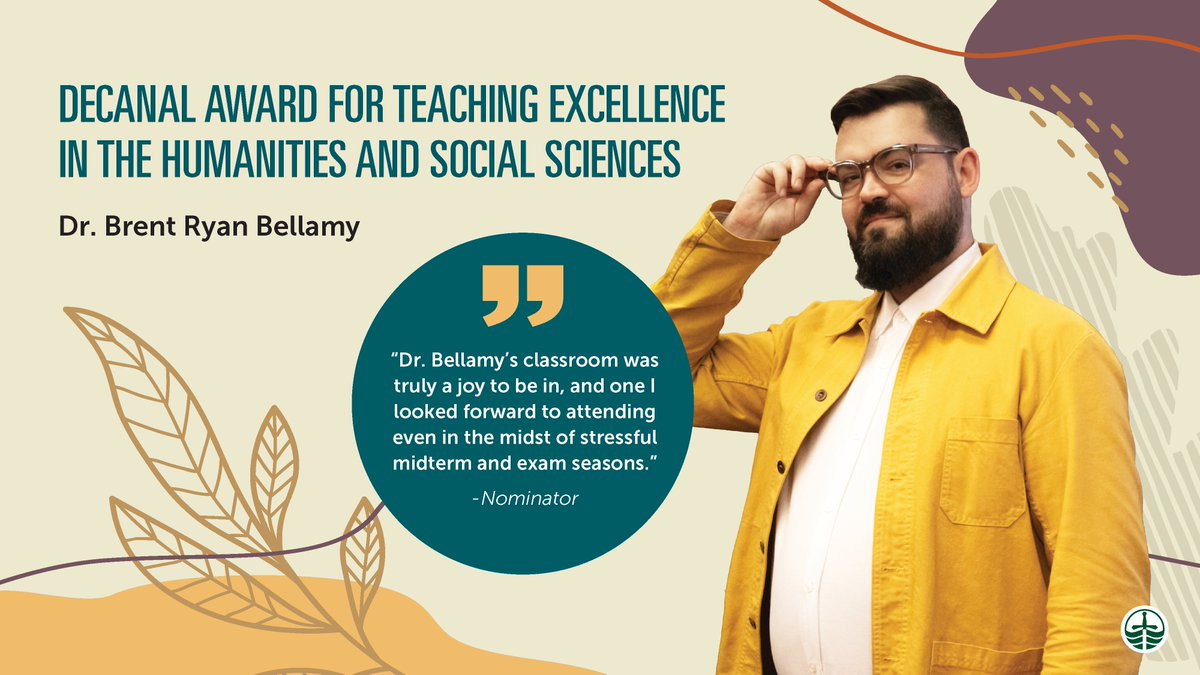 Trent Centre for Teaching & Learning (@trentuteaching) on Twitter photo Congratulations Dr. Brent Ryan Bellamy, recipient of the 2023-2024 Decanal Award for Teaching Excellence in the Humanities and Social Sciences!🎉 trentu.ca/teaching/award… <a href="/TrentUniversity/">Trent University</a> <a href="/TrentUDurham/">Trent University Durham GTA</a> <a href="/TrentUResearch/">Trent University Research & Innovation</a> <a href="/isagrapefruit/">Brent Ryan Bellamy</a> Congratulations Dr. Brent Ryan Bellamy, recipient of the 2023-2024 Decanal Award for Teaching Excellence in the Humanities and Social Sciences!🎉 trentu.ca/teaching/award… <a href="/TrentUniversity/">Trent University</a> <a href="/TrentUDurham/">Trent University Durham GTA</a> <a href="/TrentUResearch/">Trent University Research & Innovation</a> <a href="/isagrapefruit/">Brent Ryan Bellamy</a>
