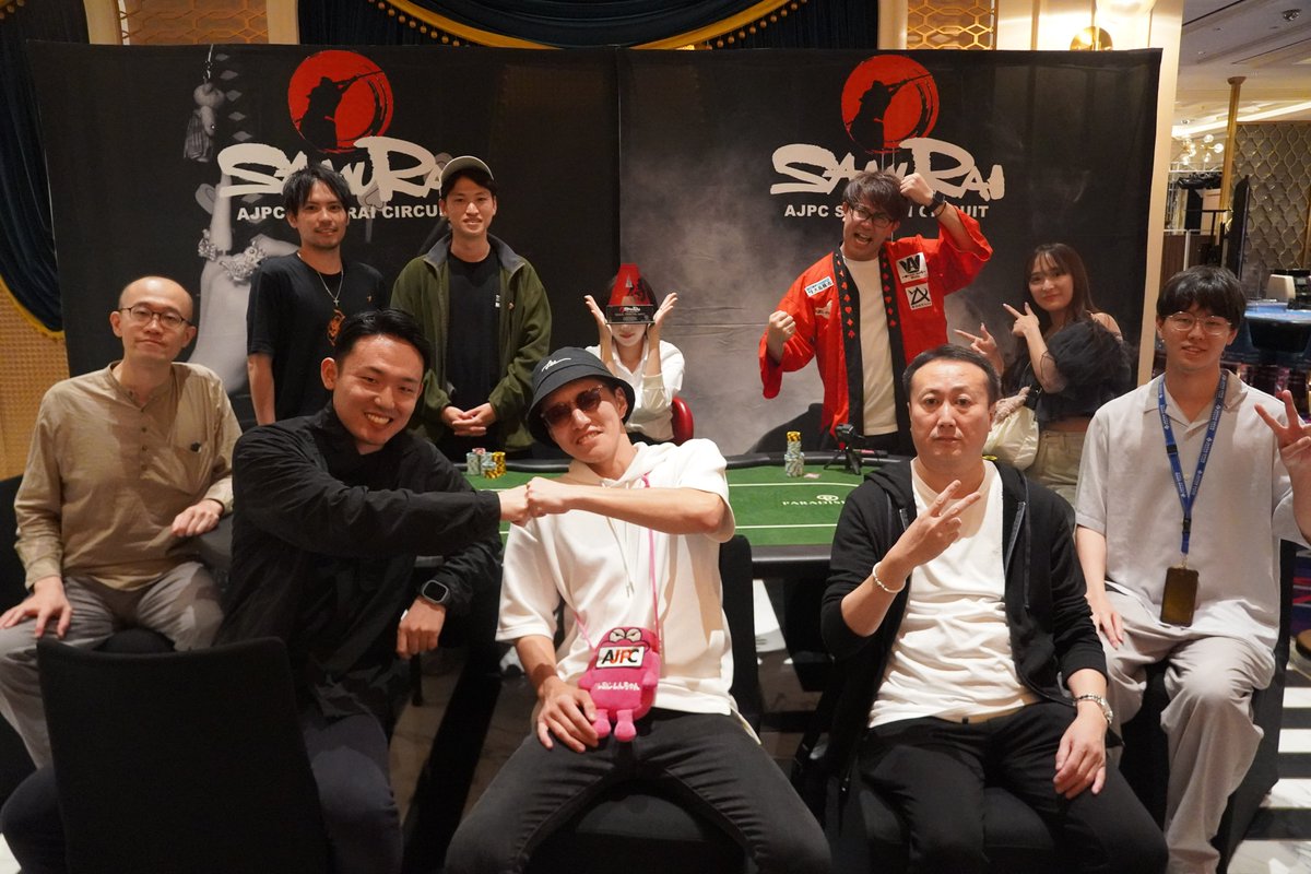 ■AJPC SAMURAI CIRCUIT INCHEON            
Quick 330K (No ante)                                 
Final Tableです‼️                                                                 

▼会場の様子を随時UP中 ▼
flickr.com/photos/1966031…