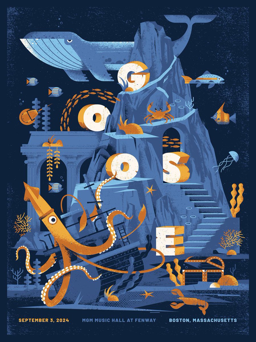 Fishy new one for <a href="/goosetheband/">Goose</a>! Prints in my shop, including some foils: charliewagers.com/shop/p/goose-b…