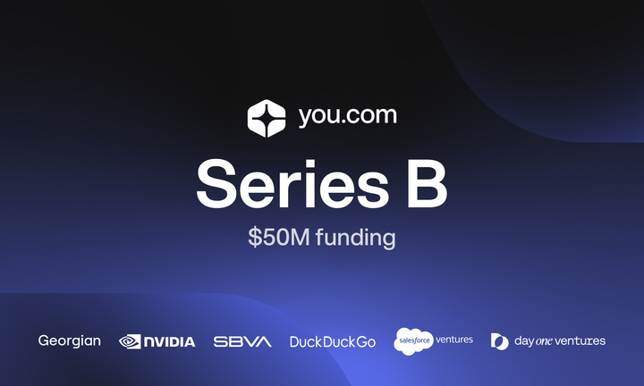 youdotcom's tweet photo. Proud to announce our $50M Series B! 🚀A huge milestone on our mission to supercharge workplace productivity – with AI Agents. (Step 1: Rolling out our new Team plan today!) Big thanks to our users &amp; investors for believing in us. This is just the beginning. 🔗👇 https://t.co/rKDu119SRe