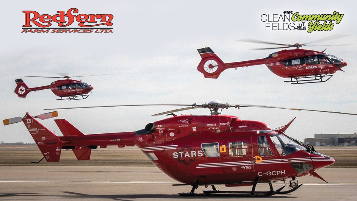 RedfernFarmSvc's tweet photo. We’re teaming up with @FMCAgCanada to make a donation to STARS Air Ambulance for every acre of eligible FMC fall-labelled herbicide sold by Oct. 31 via the #cleanfieldscommunityyields program! For every acre sold, FMC will donate 10¢ !!
 
@STARSmanitoba @STARSambulance https://t.co/DyGVgOXRXI