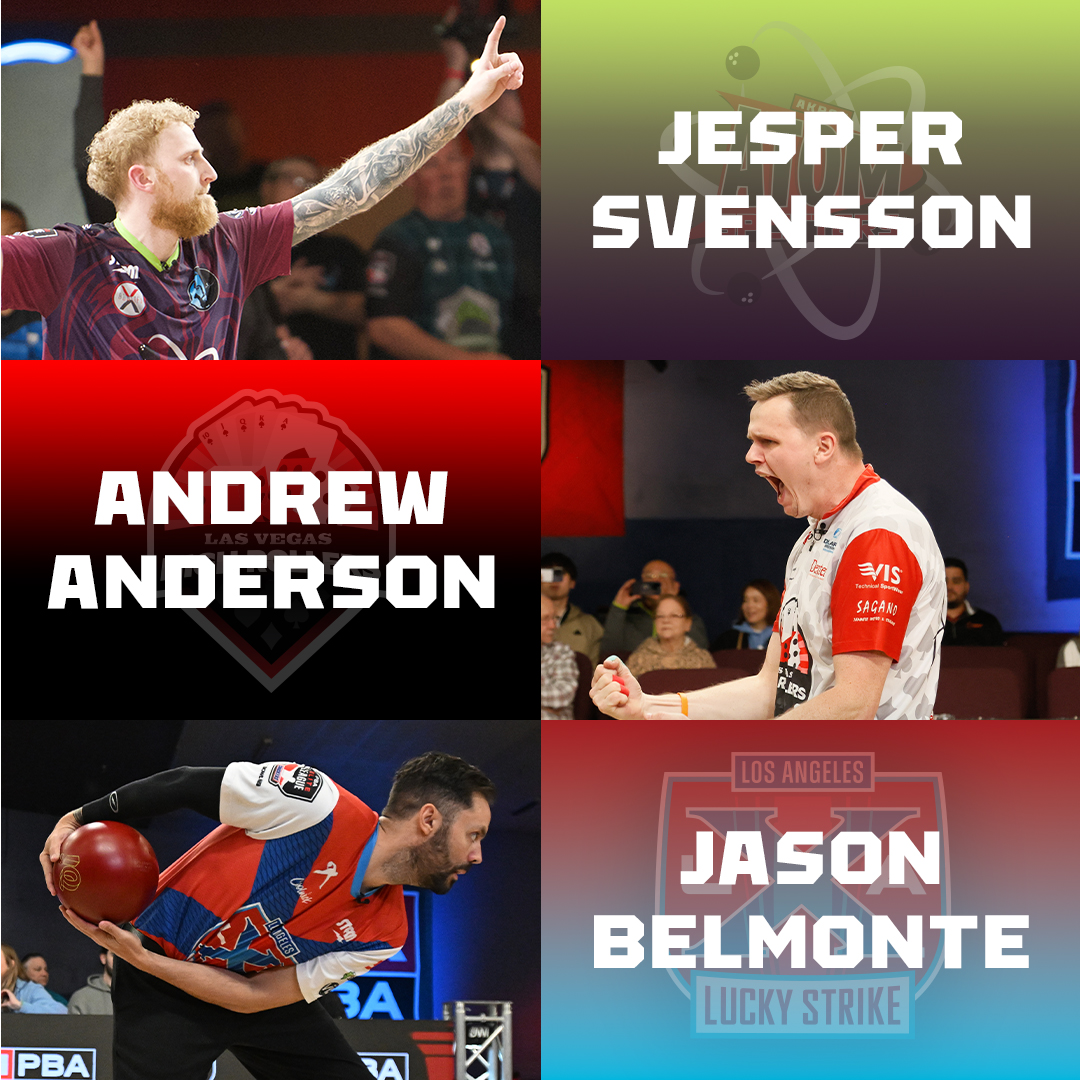 PBATour's tweet photo. THE FANS HAVE SPOKEN 🗣

Here are the eight players who will be competing in this year's Go Bowling PBA Elite League Strike Derby 📩

🎲 Andrew Anderson
✈️ Jason Belmonte
🗽 Packy Hanrahan
⚛️ Jesper Svensson
🏎 EJ Tackett
🪓 Kyle Troup
🏆 Chris Via
🦞 Arturo Quintero https://t.co/vNUqKf4z50