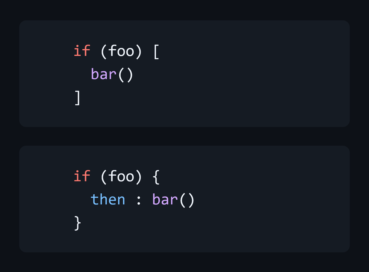 tniessen_'s tweet photo. These are ideal if statements. You may not like it, but this is what peak JavaScript looks like. https://t.co/jnEJYkYCeg