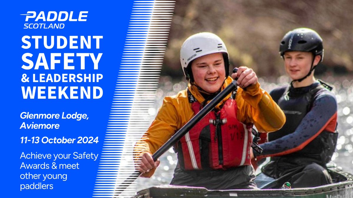 The Student Safety &amp; Leadership Weekend is for university &amp; college students in affiliated clubs &amp; focuses on providing safety awards in a variety of environments.

11-13 October 2024 at <a href="/glenmorelodge/">Glenmore Lodge</a>, Aviemore
Only £95 full B&amp;B.

Book now! paddlescotland.org.uk/student-safety…