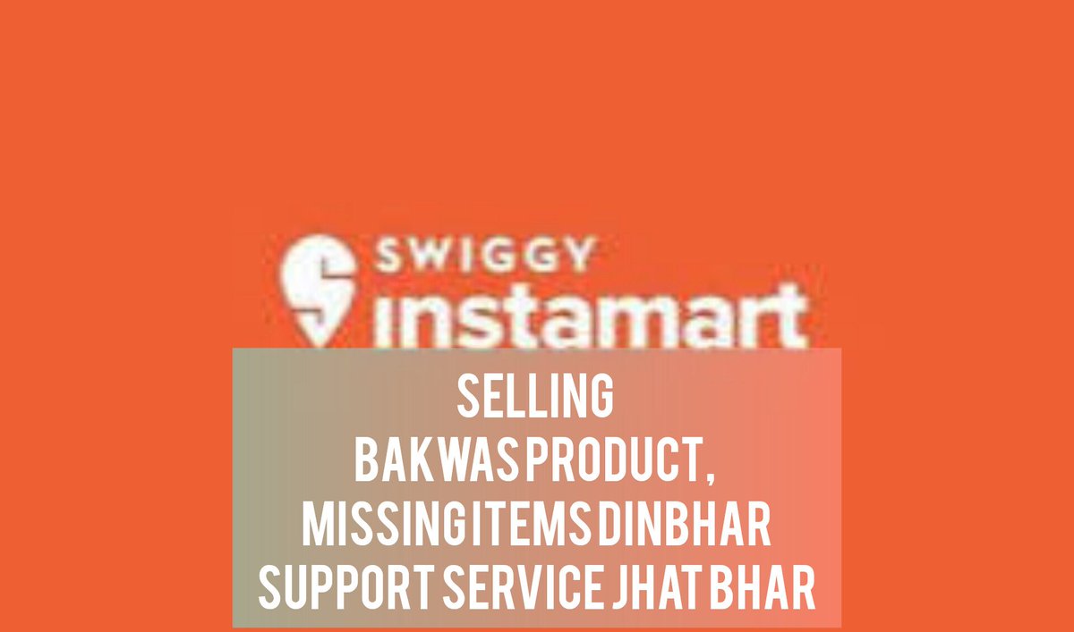 AChatterjee4BJP's tweet photo. @SwiggyInstamart @SwiggyCares @SwiggyCares order id: 184417323291229 https://t.co/T1mVQUMhAM