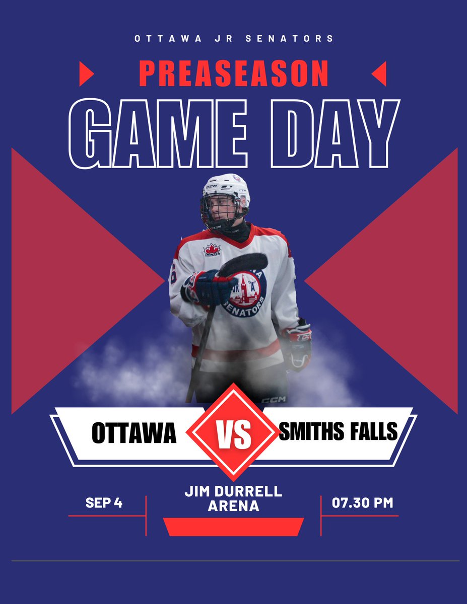 🚨GAME DAY🚨

Preseason game four features the Ottawa Jr Senators hosting the Smiths Falls Bears at the Jim Durrell Arena!

Watch the game live on flohockey.tv or listen live for free at ojsradio.mixlr.com

#OJS #JrSens #preseason #CCHL #GameDay