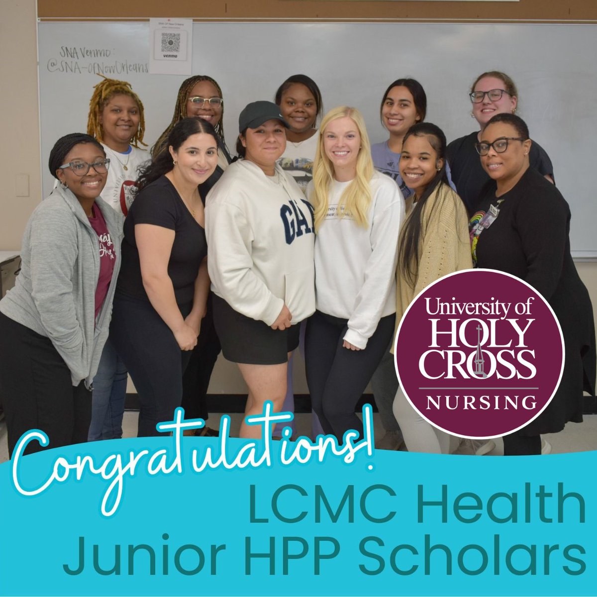 UofHC's tweet photo. 🏥Congratulations to our Junior Nursing students on their latest achievement! These students were chosen to be a part of the @LCMCHealth Healthcare Professional Pipeline Program! Go Nursing! #LCMC #HealthCare https://t.co/Dg3Jfy5j4b