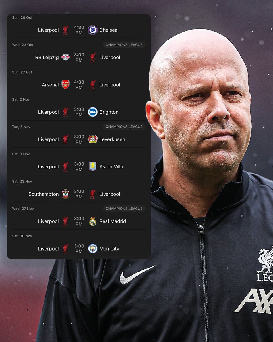 Liverpool's schedule is stacked 😲