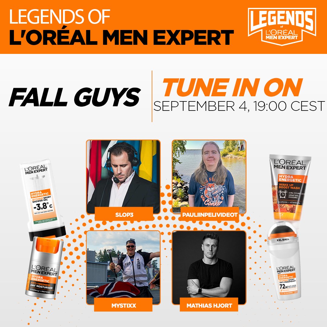 HVEM ER KLAR FOR NY RUNDE I L'OREAL MENS EXPERT! FALL GUYS STÅR FOR TUR! VI SKAL VINNE DENNE GANGEN!

VI SEES!

#ad