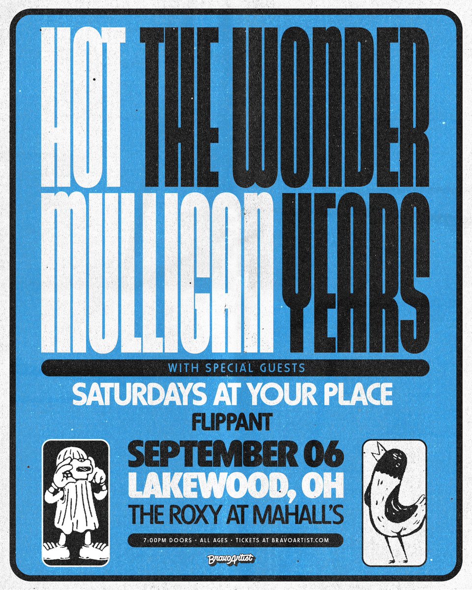 mahalls 20 lanes (@mahalls20lanes) on Twitter photo 🔥ON SALE NOW🔥Cleveland! Surprise - the HOT secret show happening this Friday is now on sale - don’t miss your opportunity to see <a href="/HotMulligan/">Hot Mulligan</a> and <a href="/thewonderyears/">The Wonder Years</a> play an unforgettable night at The Roxy with <a href="/saypband/">saturdays at your place</a> and Flippant 🎉
🎟 link.dice.fm/A430251a61f6 🔥ON SALE NOW🔥Cleveland! Surprise - the HOT secret show happening this Friday is now on sale - don’t miss your opportunity to see <a href="/HotMulligan/">Hot Mulligan</a> and <a href="/thewonderyears/">The Wonder Years</a> play an unforgettable night at The Roxy with <a href="/saypband/">saturdays at your place</a> and Flippant 🎉
🎟 link.dice.fm/A430251a61f6