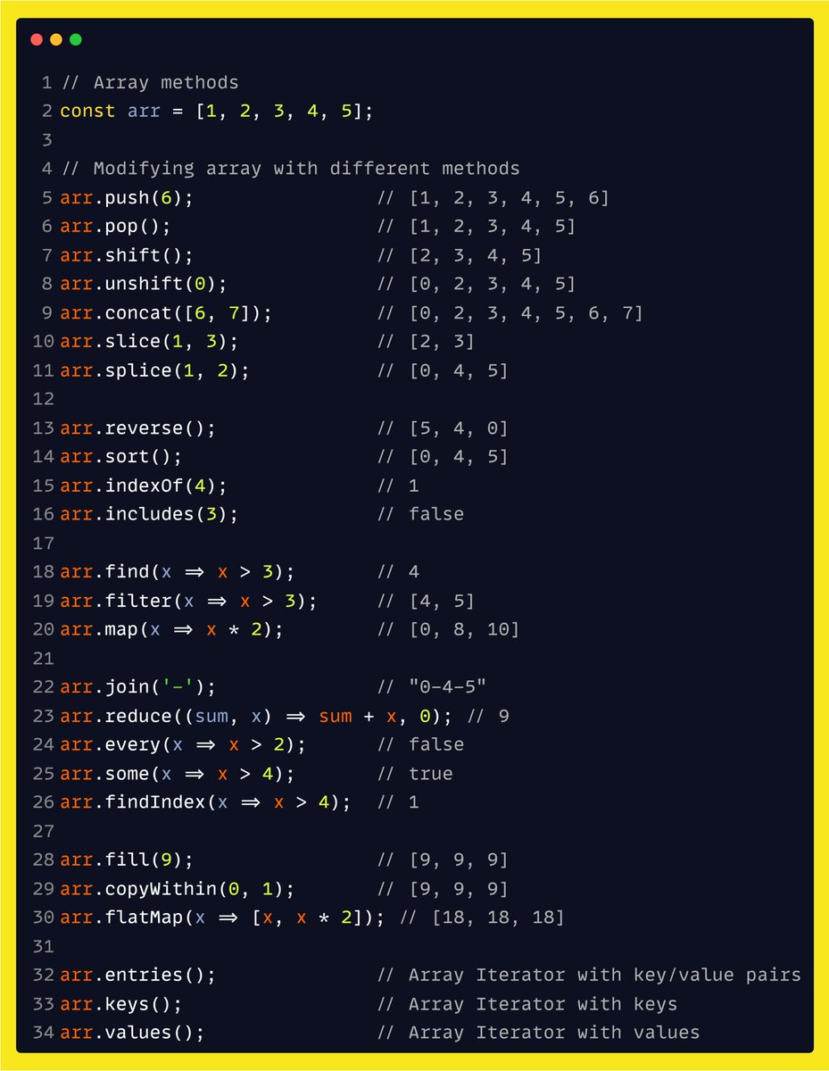 rustcodeweb's tweet image. JavaScript: Complete Guide to Array Methods
Full Article: rustcodeweb.com/2024/09/javasc…
#array #jsarray #WebDesign #programminghelp #codingeverywhere #codinglife #CodingChallenge