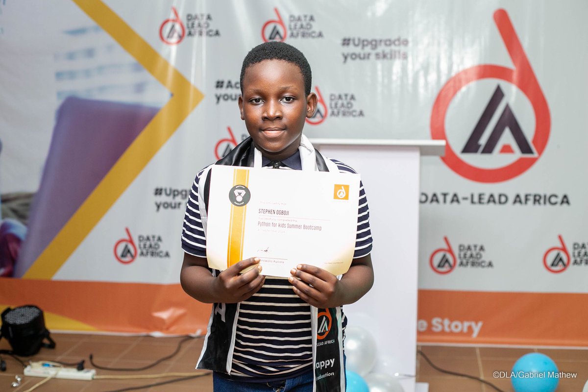 DataLead_Africa's tweet image. We are delighted to honor our young coders from Python For Kids and Digits and Signs Summer Bootcamp as they receive their well-earned certificates.
May this achievement be just the beginning of their tech journey.
#CertificatePresentation #KidCoders #InclusionInTech