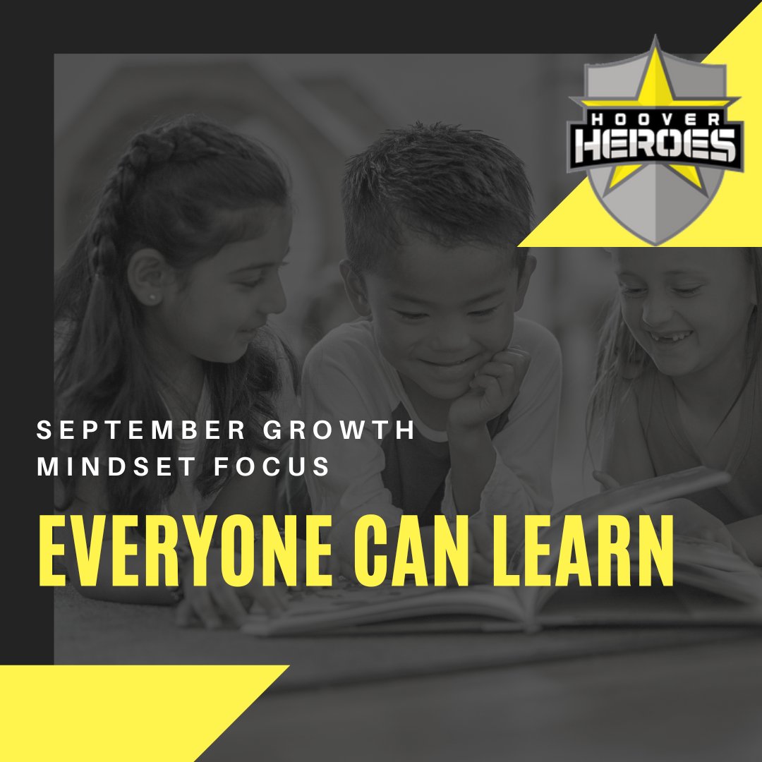 HooverCFISD's tweet photo. It's a new month with our first #growthmindset focus and Bringing out the Best #charactertrait. #BOTB #BeAHooverHero https://t.co/u98d5muTYC