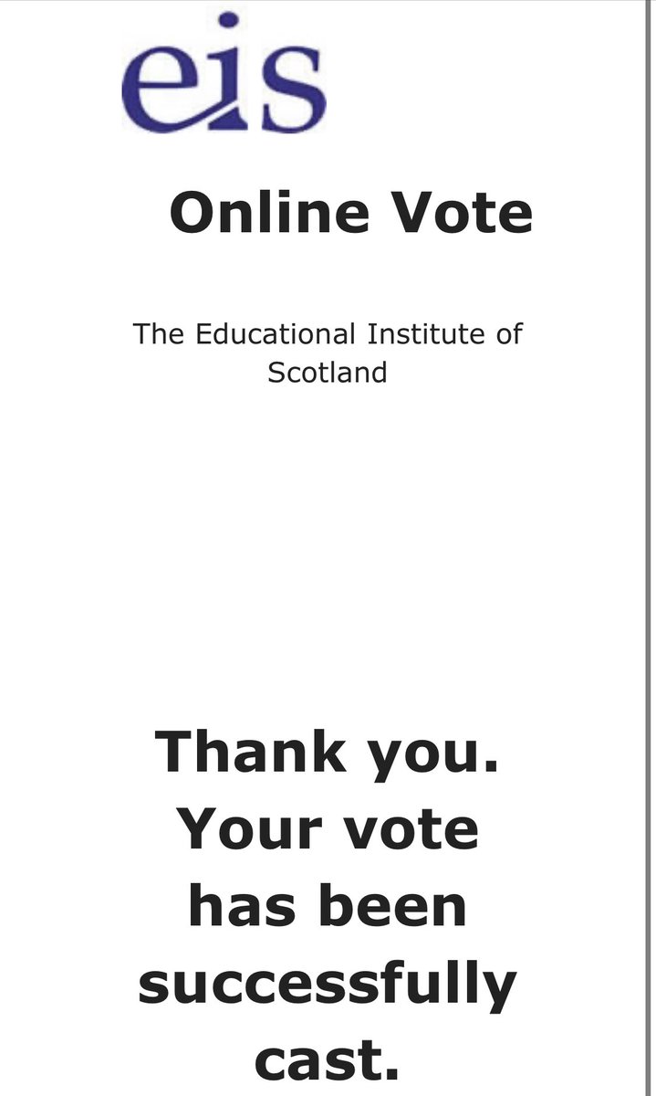 Ensure you cast your vote in the <a href="/EISUnion/">EIS</a> ballot on <a href="/COSLA/">COSLA</a>’s “full and final” offer on pay.

Work on other issues continues - Workload, ASN, Pupil Behaviour as part of the #SU4QE campaign! As does our fight for more teachers across Scotland’s schools!

Check your email for info