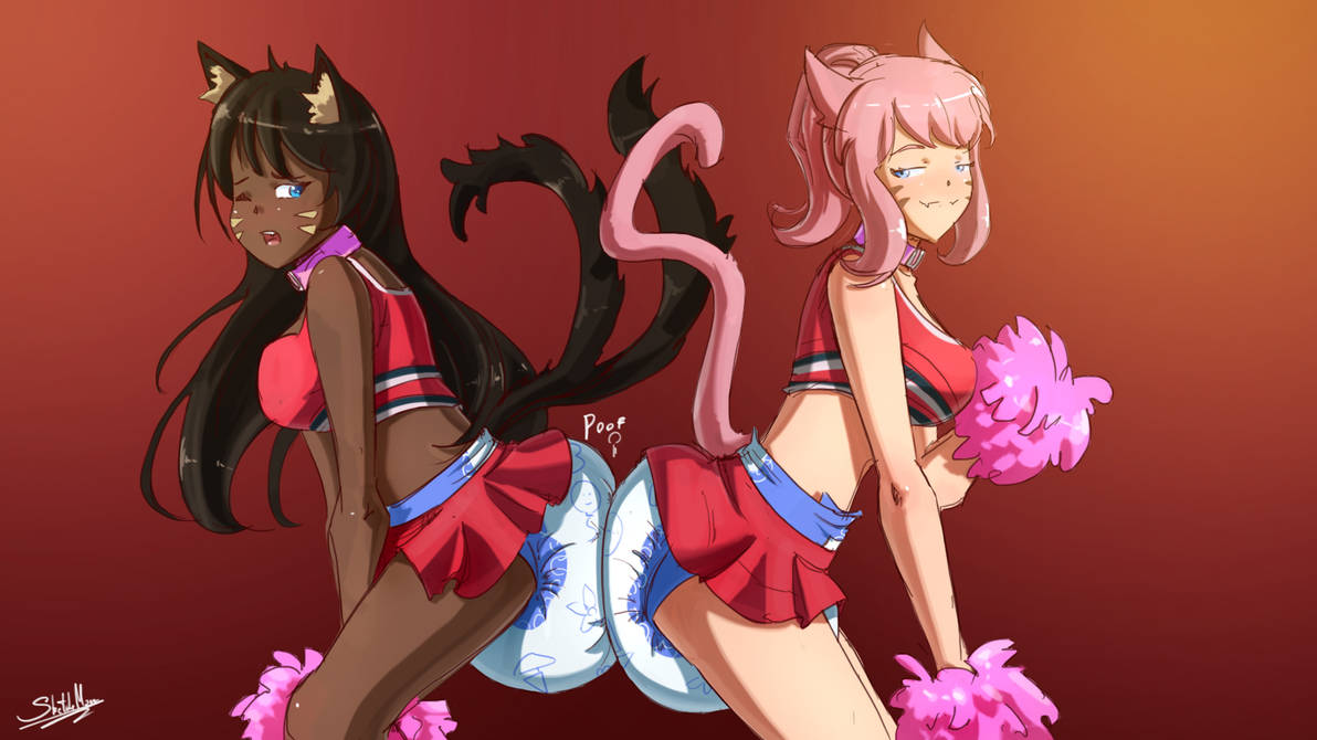 Helvetia is a bit new to the cheerleading team but she'll get used to it soon. Right character belongs to a friend.
Art by sketchman from the subscribestar sub. #abdl #diapergirl