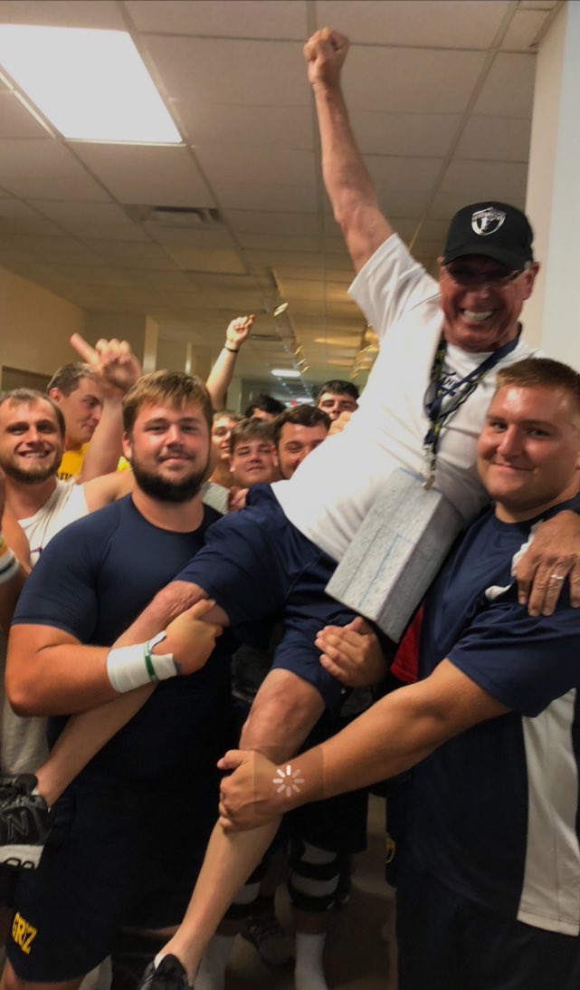 There’s always one COACH that all the old players love to talk about when they get together. Here is OUR GUY, who lived out what it means to be TOUGH AS NAILS. It was a VERY TOUGH final 4 years, but he FINISHED IT STRONG. #VictoriousLife #DiamondDave
<a href="/FCGrizFootball/">Franklin College Football</a> <a href="/INFBCoaches/">IFCA</a>