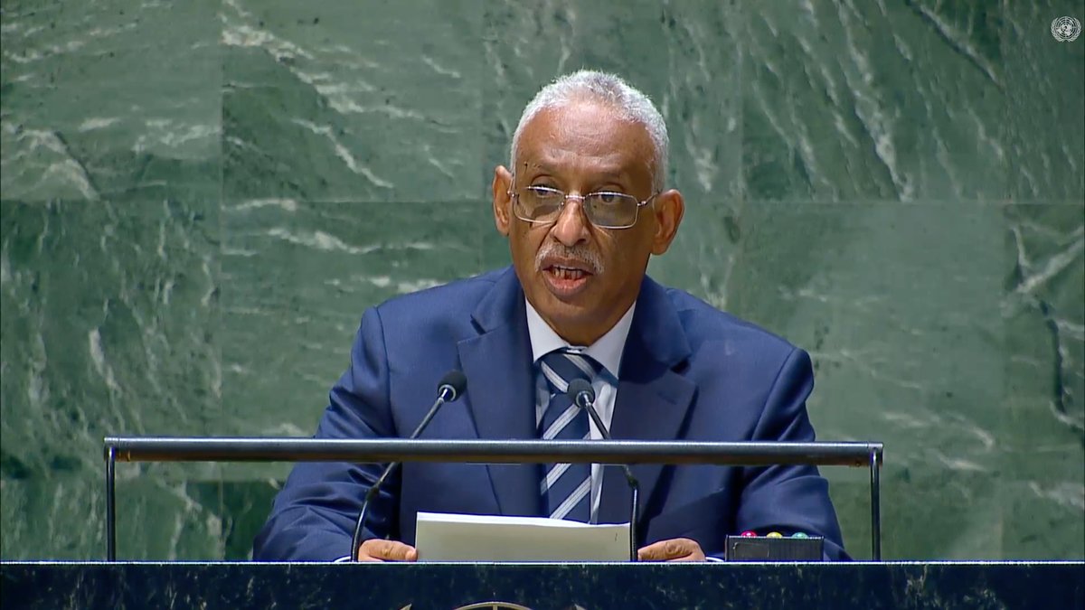 Mauritania’s 🇲🇷 Permanent Representative to the <a href="/UN/">United Nations</a>, Sidi Mohamed Laghdaf, addressed the #UNGA, emphasising the responsibility of states to support the #CTBT: "The accession of all states to the Treaty would enable us to overcome the challenges posed by nuclear proliferation &amp;