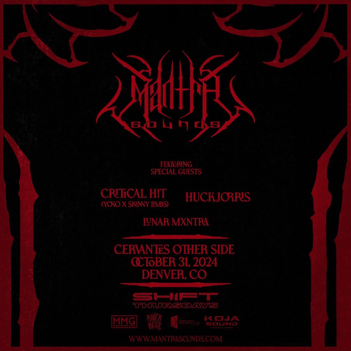 huckdotjorris's tweet image. 🌘 cervantes - 10.31.2024 🌒 

DENVER… it’s been a minute. we will be bringing the huck.jorris project back to cervantes on 🕯️ꫝꪖꪶꪶꪮ᭙ꫀꫀ᭢🕯️

come embrace your dark side with us, dancing with your demons 🩸