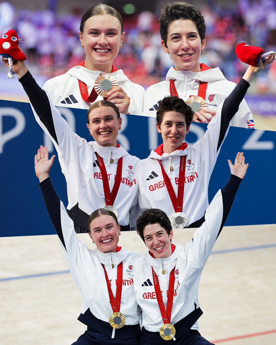 🥇🥈🥉

Sophie Unwin and Jenny Holl completing the Paralympic medal set 🙌

#Paris2024 #Paralympics #IAmLimitless
