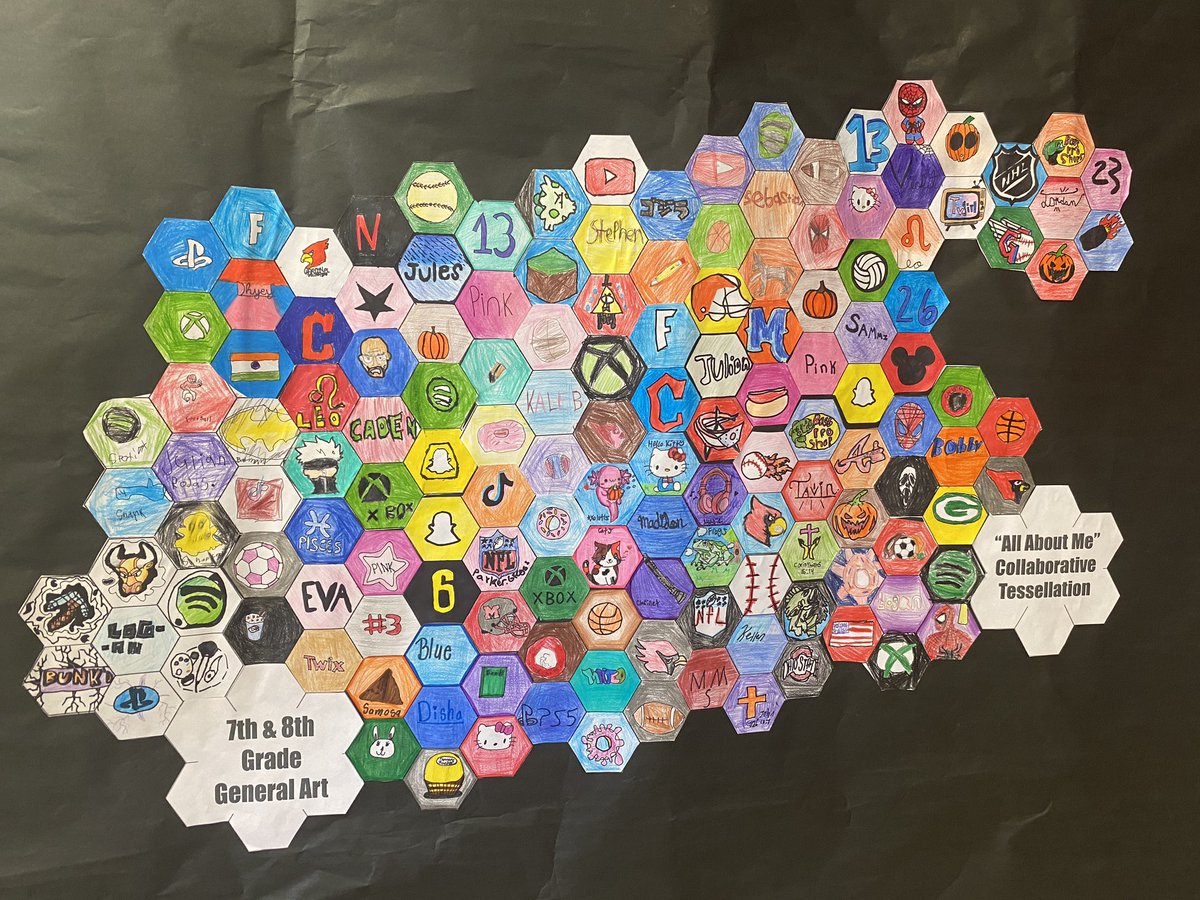 We also created a tessellation mural with our favorite things!