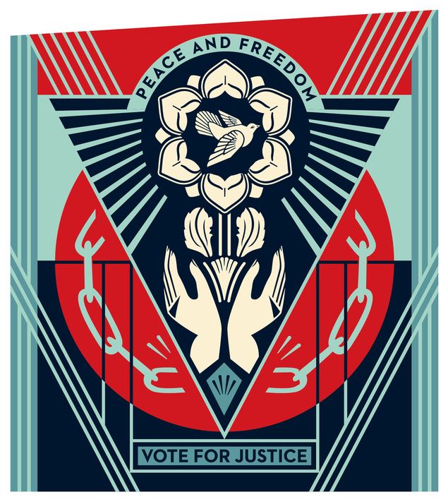 CINCINNATI –  It’s an important moment in American politics, and it’s a moment to bring a get-out-the-vote message to the streets. I’m excited to be in Ohio right now to not only get art out there but also to be part of a movement to recognize the ideals of democracy. I believe