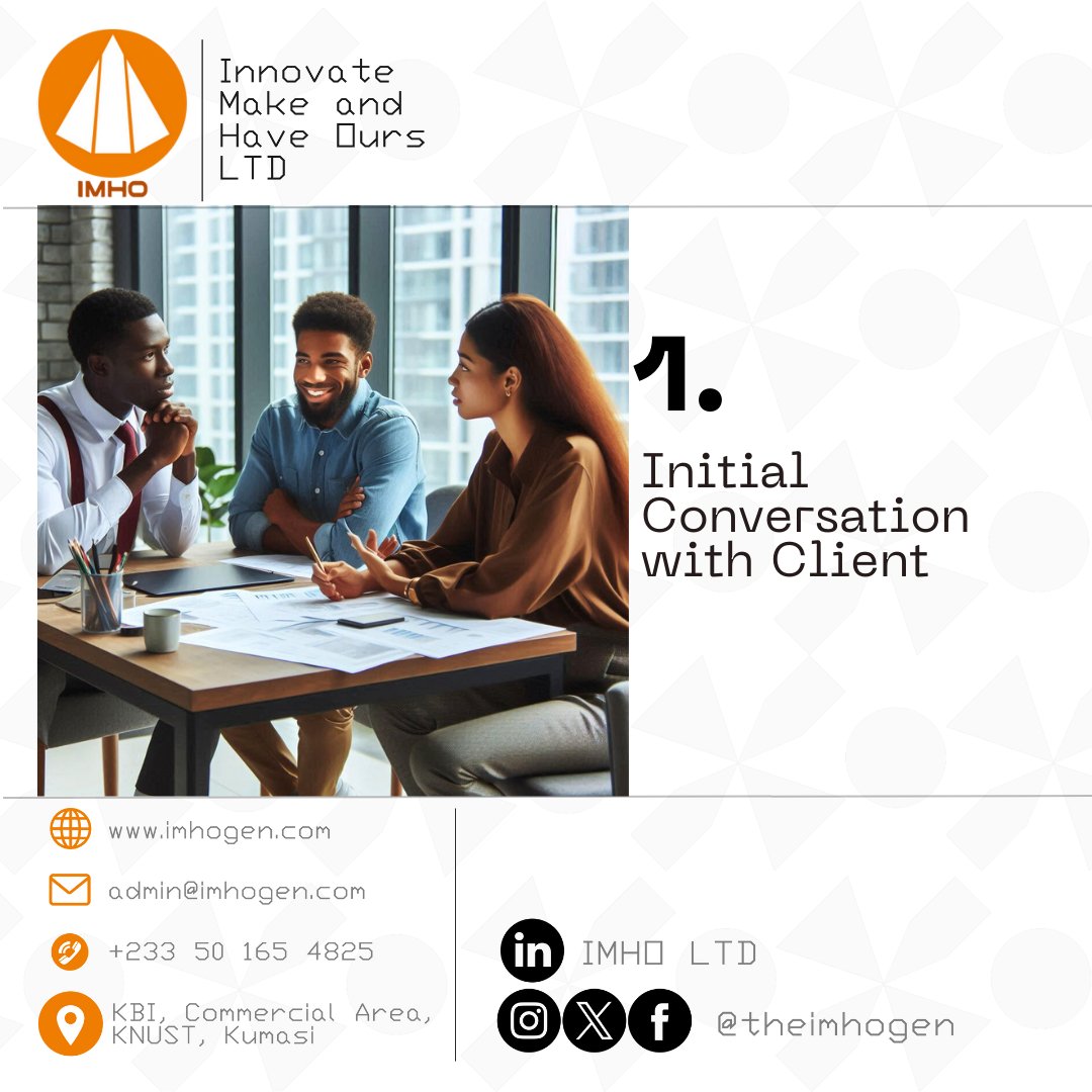 theimhogen's tweet image. IMHO is about solving problems. It starts with our engineering design process, a step-by-step method to bring ideas  to life. Stay.
Understanding client needs is where innovation begins.We listen closely to your vision to shape our design journey. #imhoengineeringdesign #imho