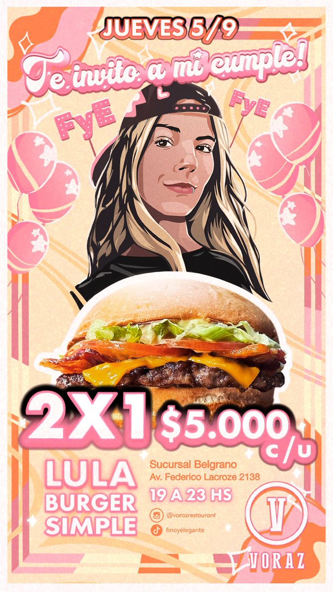 GENTE LOS ESPERAMOS A TODOS EN EL CUMPLE DE LULA 🥳🎂

Voraz Belgrano (Lacroze 2138), 19 a 23 HS 

CON UN RT NOS AYUDAN PARA LLEGUÉ A MÁS GENTE 🙏🏼