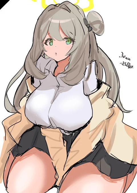風呂入ってる間に気付いてしまったのでヘイローだけフレームインさせました、今度こそおやすみなさいませ=͟͟͞͞ (¦3[▓▓] 