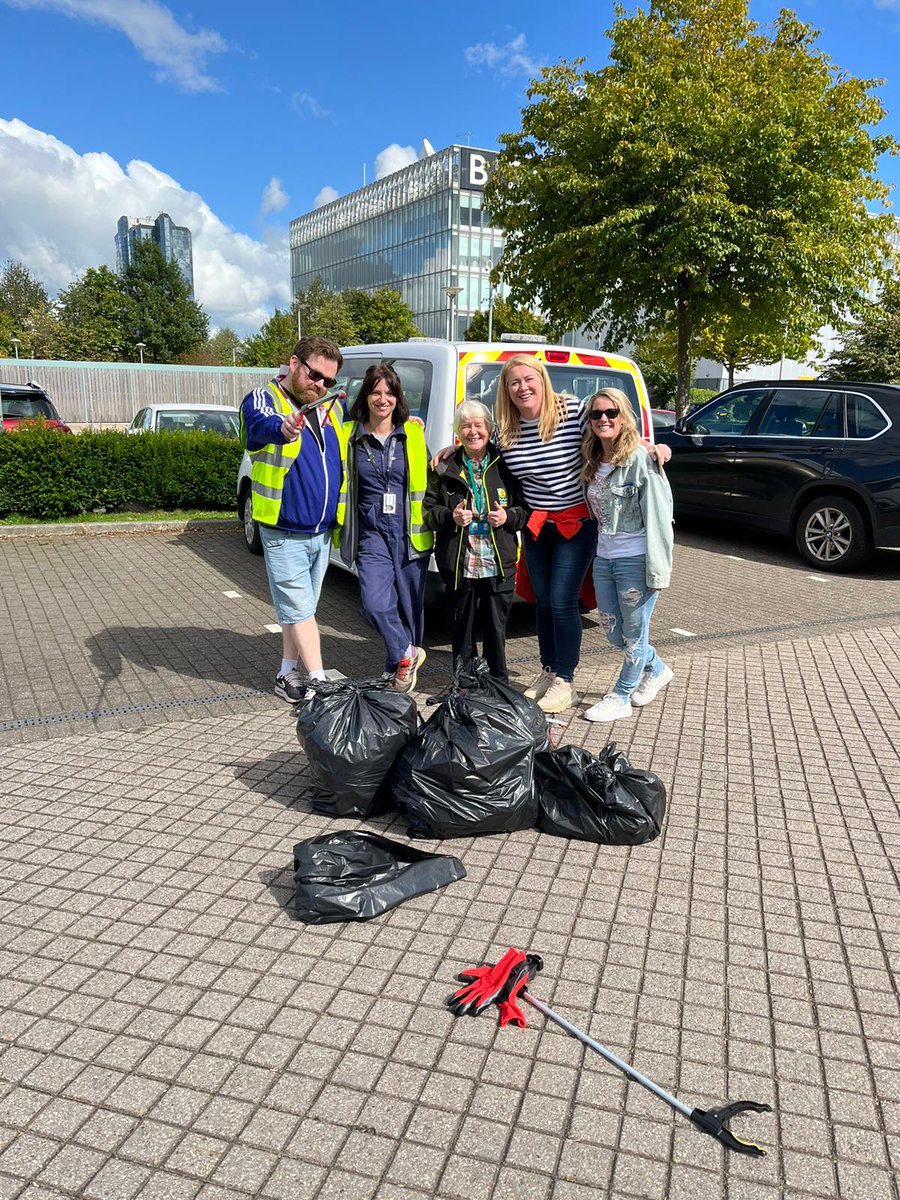 We loved joining forces in the sunshine today with our neighbours <a href="/BBCScotland/">BBC Scotland</a> and <a href="/StSavioursGovan/">St Saviour's Primary</a> to take part in the <a href="/GlasgowCC/">Glasgow City Council</a>  Big Govan Community Litter Pick #community #govan
