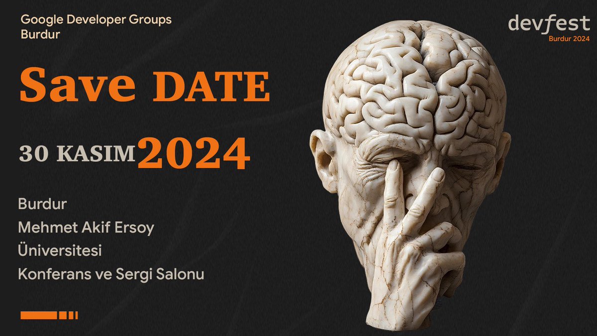 🚀 DevFest 2024’ü kaçırmayın! 🚀
Google Developer Groups Burdur olarak, teknoloji ve inovasyon dolu bu özel etkinlik için 30 Kasım 2024’te Mehmet Akif Ersoy Üniversitesi’nde buluşuyoruz! 📅🎉
#DevFest2024 #GDGBurdur #Teknoloji #Etkinlik