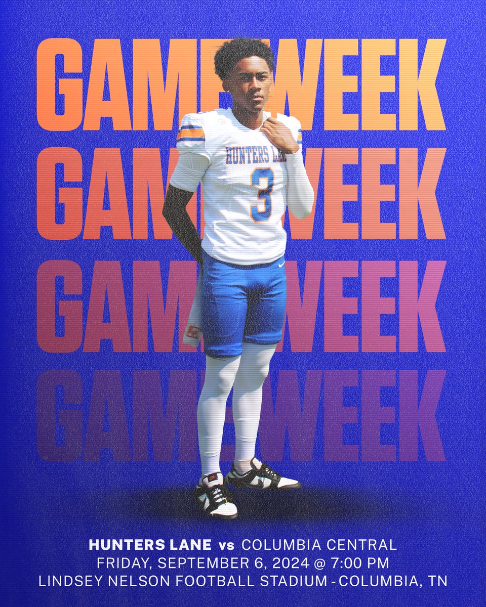 Hunters Lane Football (The Lane) 14 Playoff Births (@hlfootball_) on Twitter photo Road Warriors, week 3 edition! Journey with us to Columbia, TN, as we face <a href="/CentralLionsFB/">Columbia Central Football</a> at Lindsey Nelson Football Stadium. Kickoff is at 7:00 PM. Safe travels to all! Road Warriors, week 3 edition! Journey with us to Columbia, TN, as we face <a href="/CentralLionsFB/">Columbia Central Football</a> at Lindsey Nelson Football Stadium. Kickoff is at 7:00 PM. Safe travels to all!