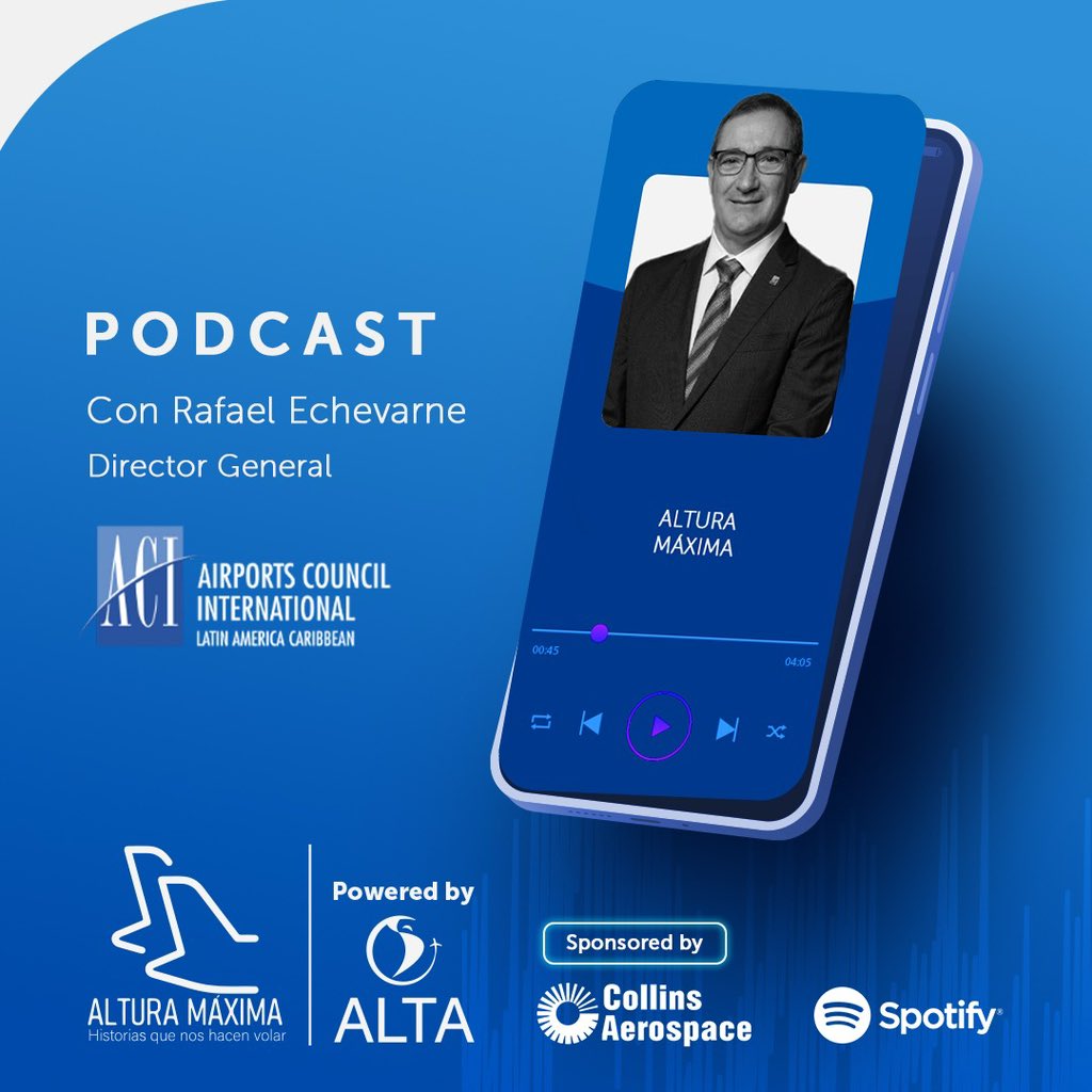 ¡Hoy tenemos a Rafael Echevarne en Altura Máxima! 🎧🌍
El Director General de ACI-LAC nos comparte su visión sobre cómo la tecnología y la eficiencia en la infraestructura aeroportuaria son claves para el crecimiento sostenible.

Link: open.spotify.com/episode/3R0cyx…