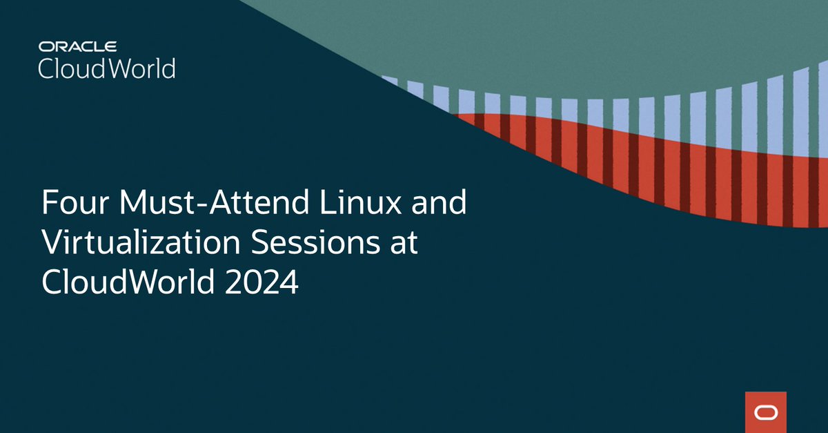 teriw's tweet photo. Attend @Oracle #CloudWorld in Las Vegas to check out Oracle Linux and Virtualization sessions, hear from customers, and join live demos. https://t.co/3hGBrFqALq https://t.co/gLRSOZspOv