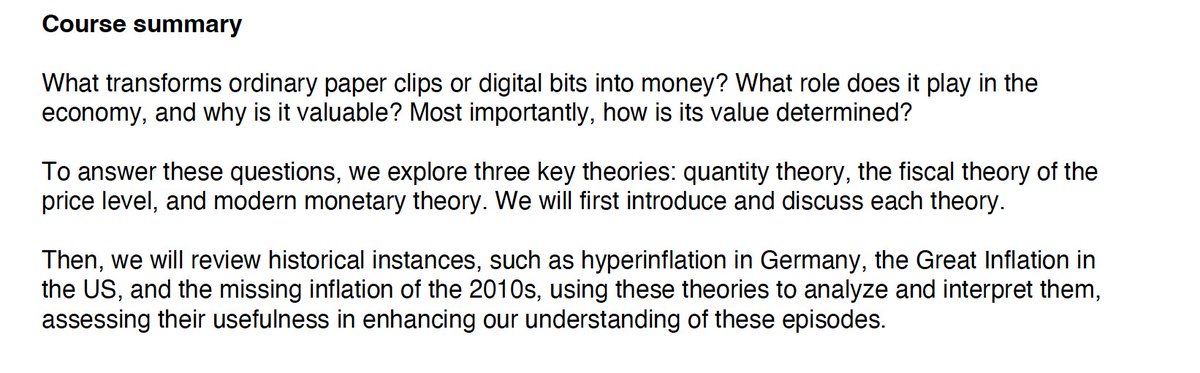 Alexander Kriwoluzky (@econ_stardust) on Twitter photo It is finally happening:
I am teaching a class on monetary theory in the Bachelors' program at <a href="/FU_Berlin/">Freie Universität</a>.
Quantity theory, FTPL, and MMT plus some history.
Any suggestions for good reading materials? It is finally happening:
I am teaching a class on monetary theory in the Bachelors' program at <a href="/FU_Berlin/">Freie Universität</a>.
Quantity theory, FTPL, and MMT plus some history.
Any suggestions for good reading materials?
