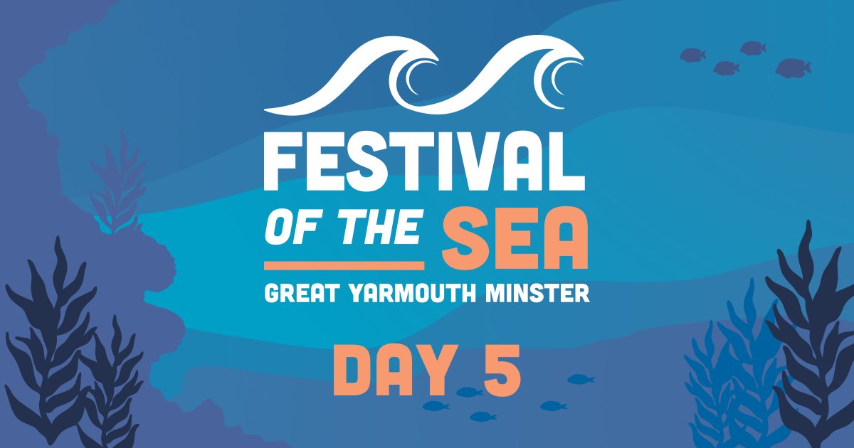 Coming up on day 5 of Festival of the Sea:

🛖 Deception Island 10am - 4pm
🧶 Reprezent Project: Sea Themed Textile Mural Workshop 10am - 4pm
🧪 Kitchen Chemistry at 4pm
🎬 The Sea is a Hungry Dog – Sophie Utting’s Film will be shown throughout the day

gtyarmouthminster.org/festival-of-th…