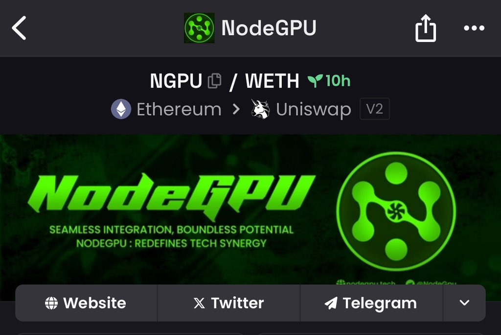 NodeGPU's tweet photo. DEXSCREENER UPDATED‼️

Link DEXSCREENER : 
https://t.co/l2GMU8BlyG https://t.co/Klba0aGy1S