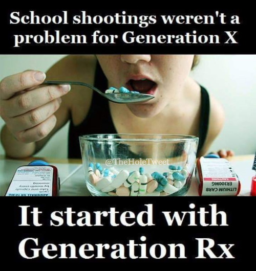 TheHoleTweet's tweet photo. IT'S NOT THE GUNS...
I was a pediatric nurse for over 20 years, I saw a huge boom in psychotropic drugs being prescribed to children starting in the early 90's. It's no coincidence that the Columbine shooting happened in 1999.
Every one of these school shooters have had the same blank stare on their faces when we see a mugshot or pictures of them. They literally look like they've had every single human emotion sucked out of them. Almost all of them have been put on psychotropic drugs at very young ages and what we are witnessing is the end result of Big Pharma's experiment on them.
When I went to school we had children that couldn't sit still. The only "diagnosis" suggested by a teacher was her saying that the child had "ants in his pants", it was never was medicated with Ritalin.
When I went to school we had kids that sat in the back of class and had no friends, we just called them loners. They weren't taken to a doctor, given a diagnosis of depression, and medicated with an SSRI. Every single childhood behavior and emotion is now diagnosed and medicated.
Big Pharma's fingerprints are on almost every school shooting that has happened since Columbine. I can't believe they still have the nerve to call schools a "drug free zone" when the line at the nurses office stretches to the cafeteria. 🐰🕳️