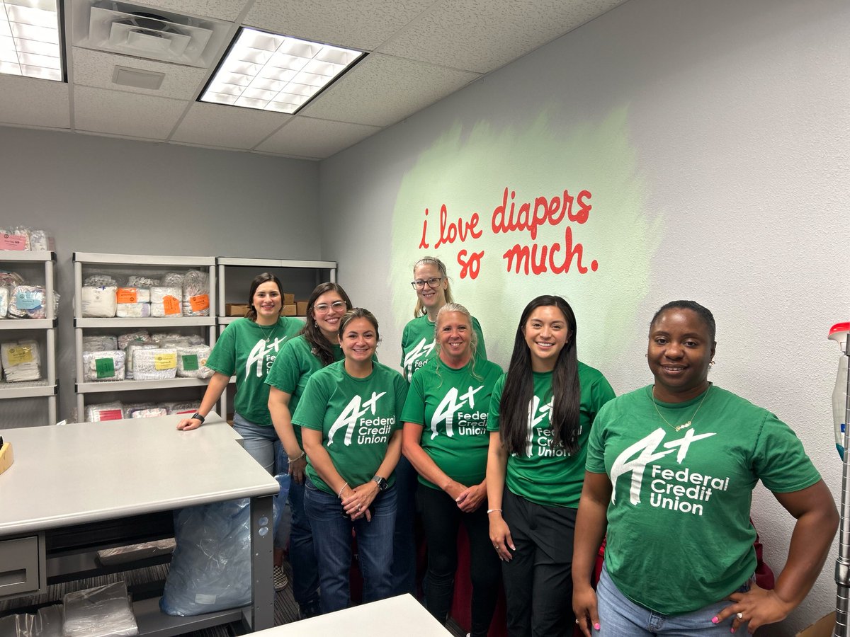 aplusfcu's tweet photo. Shout out to @Austindiapers for their continued growth! π Last week, our volunteers prepped 80 newborn bags filled with items and information for families about the diaper bank's services as well as readied 1,800 feminine products for their distribution partners. π #aplusgives https://t.co/zPRx0MuPDP