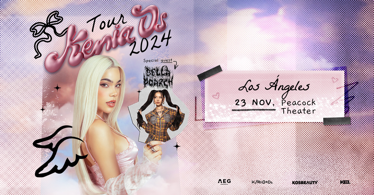 Los Angeles, are you ready forKenia Os' Pink Aura Tour? 💗 Now with special guest Bella Poarch! 🖤Tickets available now!
🎟️pckthr.la/keniaos24tw