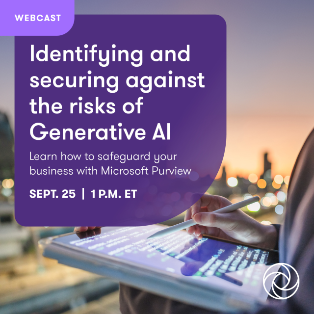 MoserBryan's tweet photo. 🔒#GenerativeAI is reshaping industries, but it also brings new #risks. Join @GrantThorntonUS for a #webcast on identifying and securing against these risks with #MicrosoftPurview. Gain insights you need to protect your organization. Register now! #webinar https://t.co/etTn2UQCIU https://t.co/f9wT7TZXh3