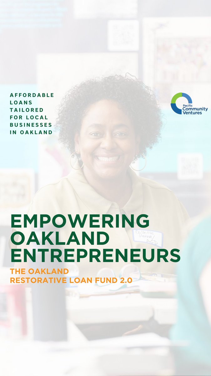 APPLICATIONS NOW OPEN for the Oakland Restorative Loan Fund 2.0! Low-interest loans with no fees, wrap-around support &amp; no min. credit score for Oakland small biz owners. 

Apply now for $10K-$100K loans and take your business to the next level! 🔗 bit.ly/OAK2_ApplyNow